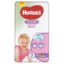 HUGGIES Pants S3 autiņbiksītes Girl 6-11kg 44gab.